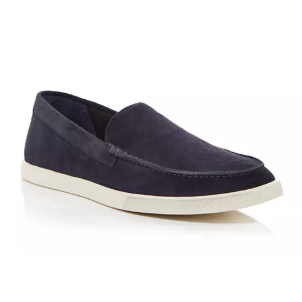 Vince Men's Suede Coastal Blue Sonoma Moc Toe Loafers NEW Size 13 $225